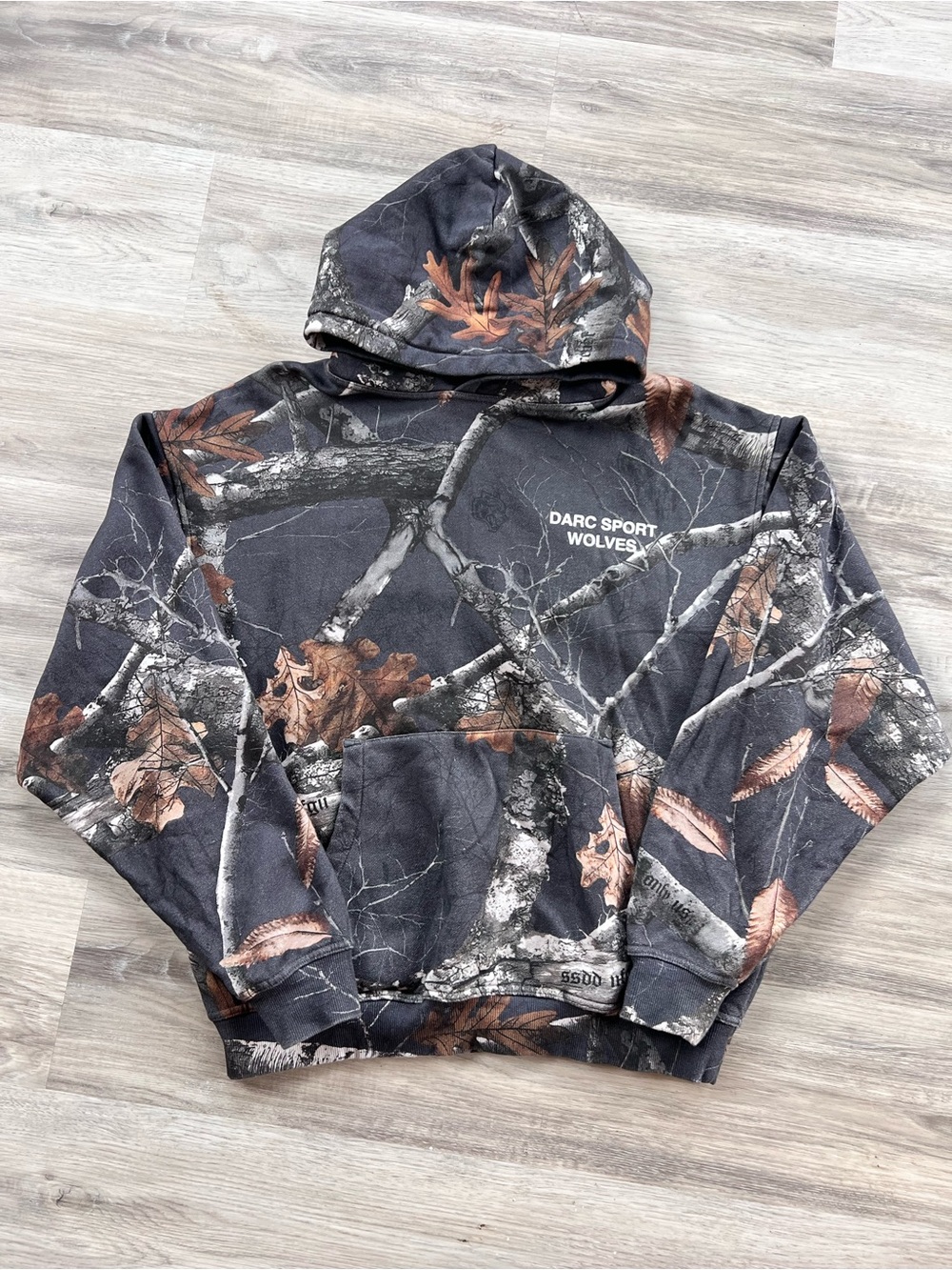 Darc Sport Camouflage Hoodie with Brown Leaf Accents